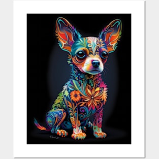 Colorful puppy Dog design #6 by Farbrausch Art 2023. Posters and Art